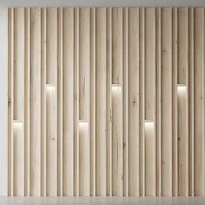 Modern background wall wooden boom 3d model