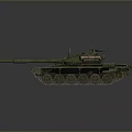 Green Military Tank Showcasing Long Cannon Turret And Heavy Armored Tracks
