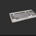 Stylish Keychron Full Size Mechanical Keyboard With Gray White Keycaps