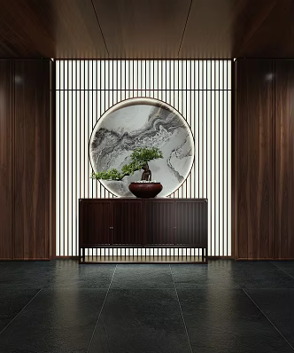 New Chinese-style Entrance 3d model