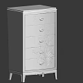 Elegant Console Side Cabinet For Entryway With Decorative Drawers And Floral Patterns Design 3d model