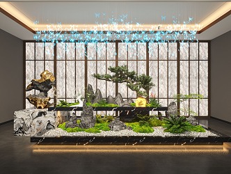 New Chinese Style Indoor Landscape Indoor Landscape Plant Landscape Landscaping Plant Landscape Setches Landscape Wall Plant Landscape Plants 3d model