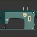 Vintage Teal Sewing Machine With Classic Body And Stable Base Design