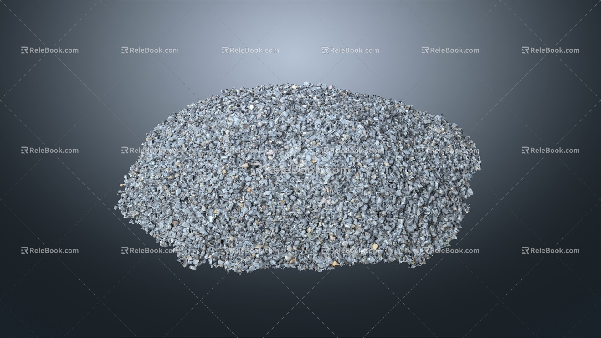 Stone pile Ballast gravel small stone stone pile 3d model