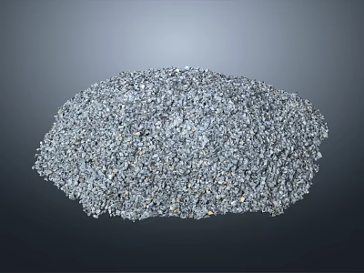 Natural Crushed Stone And Wood Materials For Landscaping And Construction Needs 3d model