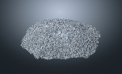 Stone pile Ballast gravel small stone pile 3d model