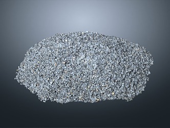 Stone pile Ballast gravel small stone pile 3d model