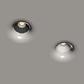 Black And Silver Recessed Downlights For Modern Ceiling Lighting Fixture