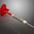 Red Dart Sports Equipment With Red Flights Spiral Shaft And Metal Tip