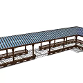 New Chinese Style Corridor Frame 3d model