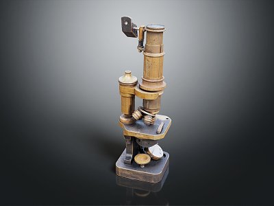 Retro microscope compound microscope magnifying glass experimental equipment model