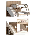 Wooden Bunk Bed With Stairs Storage Safety Rail And Modern Design Features