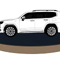 White SUV With Modern Design Chrome Accents And Large Alloy Wheels