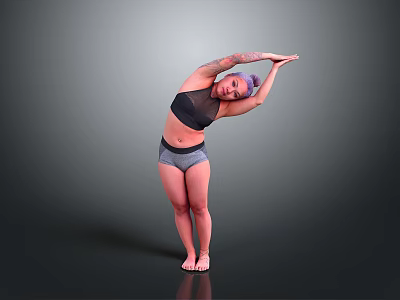Women's Sports Bra And Shorts For Comfortable Stretching Activities 3d model