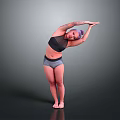 Women's Sports Bra And Shorts For Comfortable Stretching Activities