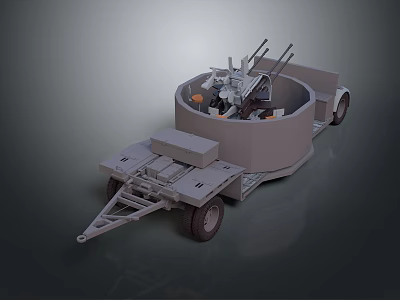 Browning Machine Gun Browning Gatling White Machine Gun Machine Gun Bullet Military 3d model