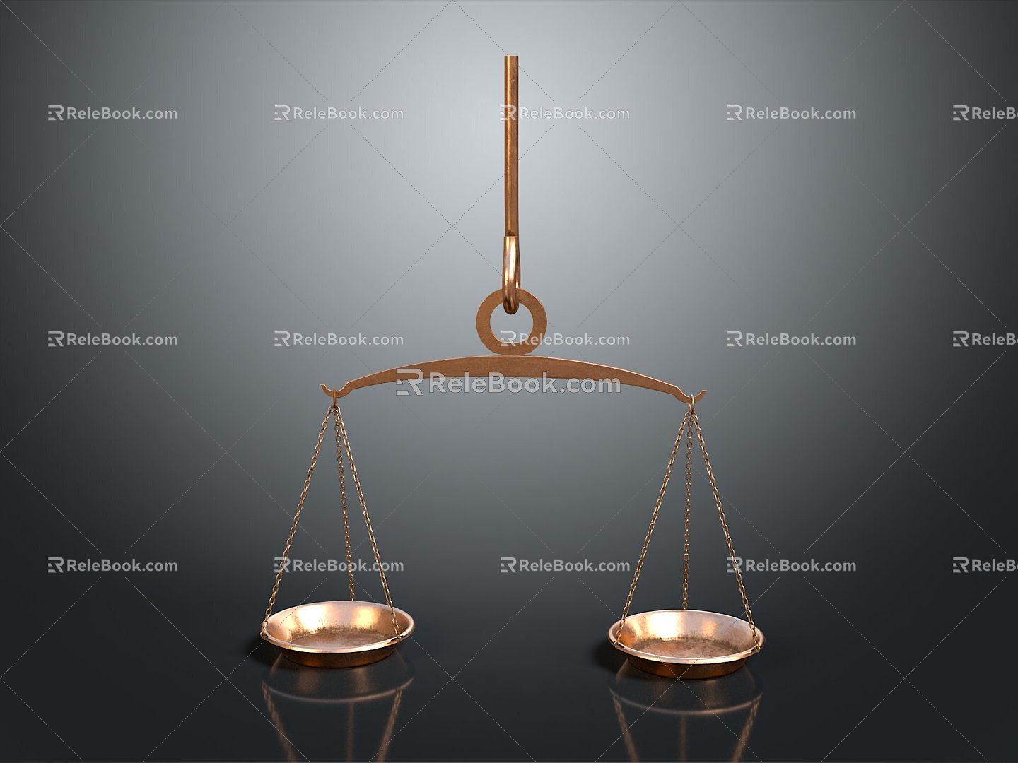 Weighing Tray Scales Mechanical Weighing Small Tray Scales Old-fashioned Tray Scales Realistic 3d model