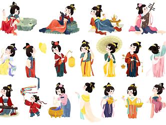 New Chinese Game Character Ancient Tang Dynasty Woman 3d model