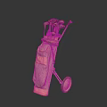 Portable Golf Bag with Wheels and Golf Clubs for Daily Use Sports Enthusiasts