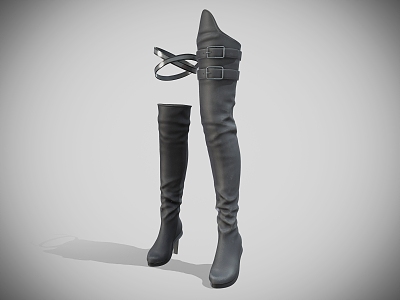 Women's Black Leather Sci-Fi Boots Shoes Boots model