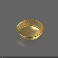 Elegant Golden Tableware Set With Intricate Hollow Out Pattern Bowl And Shiny Surface