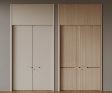 Modern double door 3d model