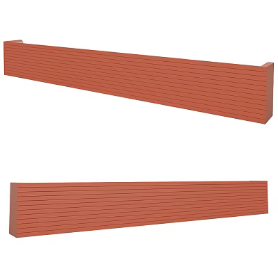 Red Striped Long Wooden Planks With Smooth Surface And Rectangular Design 3d model