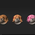 Colorful Animal Shaped Inflatable Decorations With Spotted Patterns Round Bodies And Tails