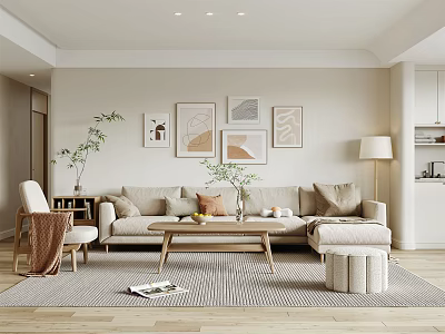 Nordic Living Room 3d model