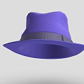 Stylish Purple Fedora Hat Featuring Black Ribbon Band For Fashionable Outfits