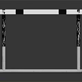 Durable Track and Field Hurdle With Metal Frame Black White Crossbar And Stable Support Legs