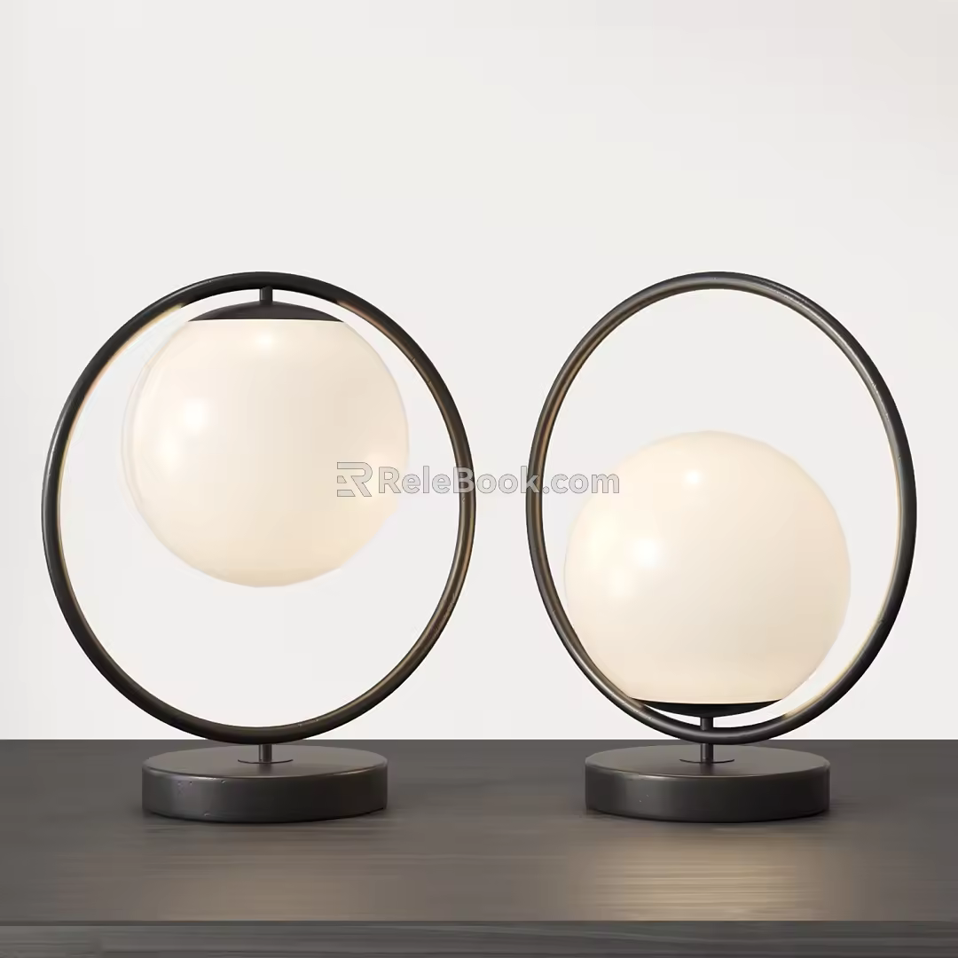 Modern table lamp 3d model