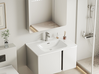 Bathroom Cabinet Sink Toilet Bathroom 3d model