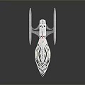 Futuristic Sci Fi Spaceship With Sleek Design And Glowing Colorful Thrusters