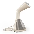 Handheld Garment Steamer with Beige Design Transparent Water Tank and Power Cord