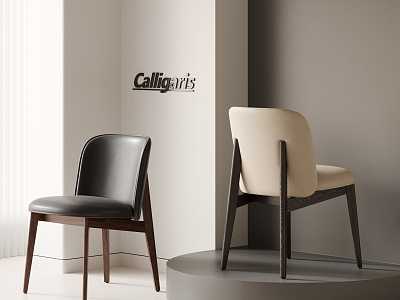 CALLIGARIS Dining Chair Combination Single Chair Leisure Chair 3d model