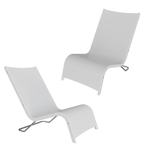 Modern Simple Outdoor Recliner Leisure Chair 3d model