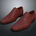 Men's Brown Leather Formal Shoes with Lace Up Design and Classic Style
