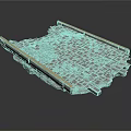 Building Structural Panel With Gray Textured Surface And Yellow Weathered Edges
