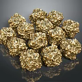 Golden Rough Textured Stone Spheres With Natural Decorative Surface And Shiny Golden Appearance
