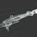 Sci Fi Warship 3D Model Featuring Long Hull And Detailed Military Structure