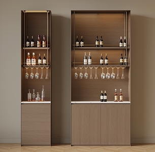 Modern Wine Cabinet 3d model