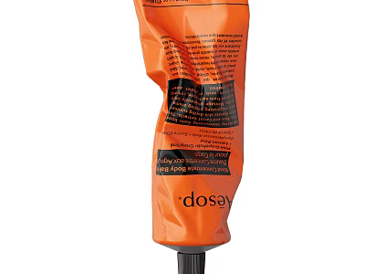 Orange Dosey Detergent Tube High Quality For Daily Household Cleaning Products 3d model