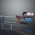 Homemade Weapon Constructed With Metal Parts Can Red Wires And Wooden Grip