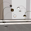Elegant Modern Arched Floor Lamps With Metallic Bases And Stylish Shades