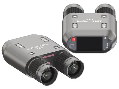 Bushnell Elite 360 Binoculars With Digital Display And Optical Lenses 3d model