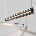 Modern Linear Pendant Lights With Sleek Metal Frame And Hanging Illumination Effects