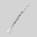 Professional Black Clarinet Woodwind Instrument with Silver Keys for Music Performance