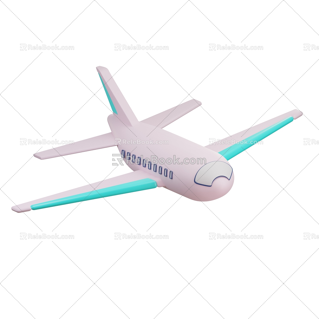 Modern Aircraft Cartoon Aircraft Passenger Aircraft Vehicle 3d model