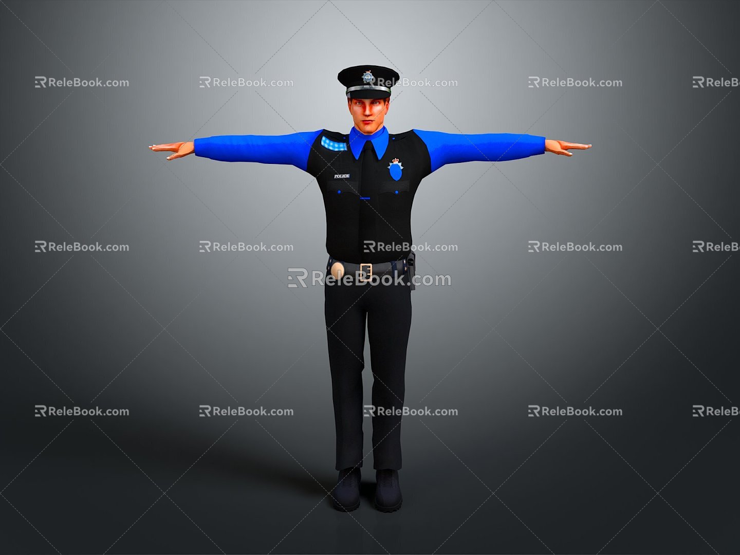 Police officers, civilian police, security, security, soldiers, soldiers, warrior figures 3d model